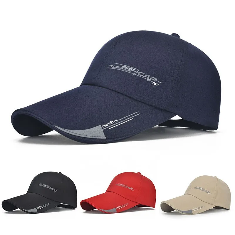 

Custom. Spring/Summer Lengthened Brim Hat Men's Korean Style Baseball Cap Men's Outdoor Fishing Cap-Proof Tourist Hat Cap