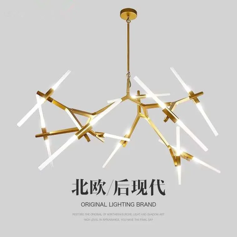 

Nordic Postmodern Creative Living Room Dining Room Industrial Wind Firefly Personality Staircase Herringbone Tree Branch