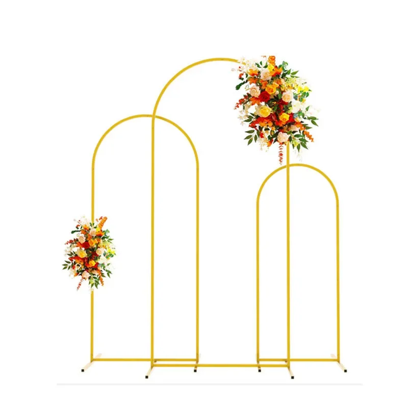 Wedding Arch Stands, Gold White Color, Metal Support Frame, Backdrop Decor Arches, Balloon Flower, 4ft, 5ft, 6ft