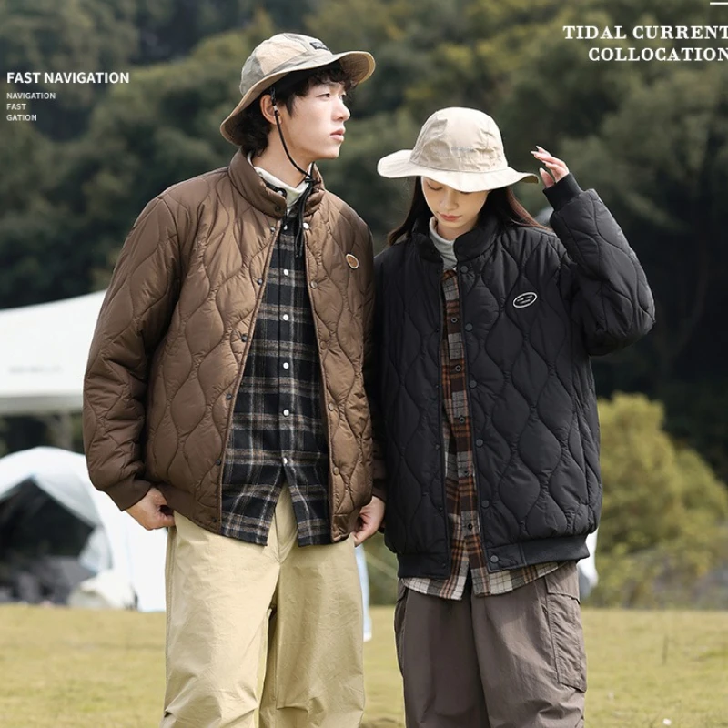 

Уличная мужская утепленная куртка-пуховик, корейские свободные теплые зимние куртки с хлопковой подкладкой, модная универсальная парка, мужская одежда