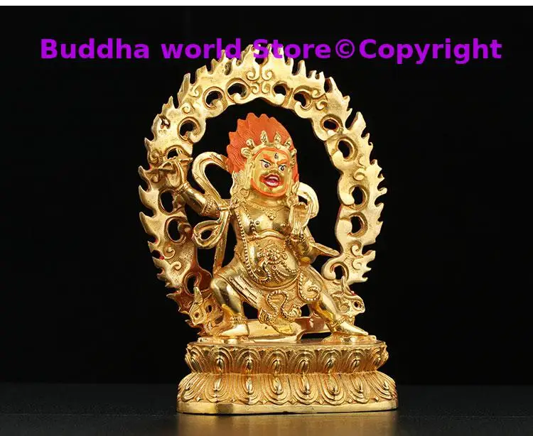 2025 large Asia GOOD buddha statue Temple all-powerful Vajrapani Vajra buddha Divine power Gold plating copper buddha statue