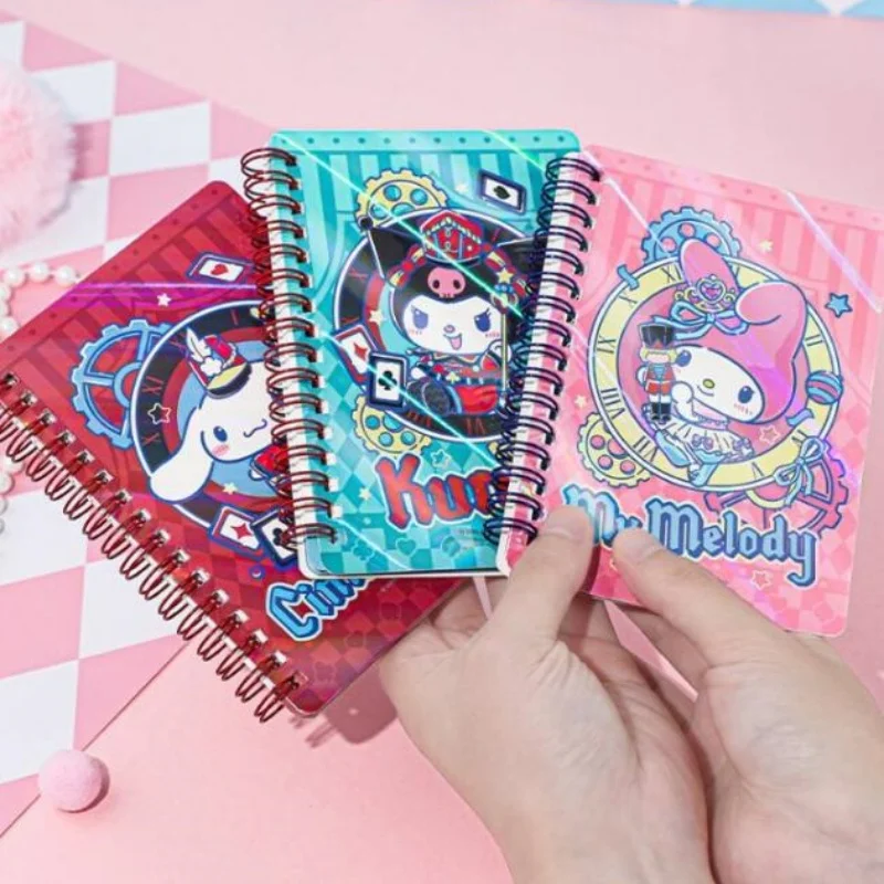 12pcs/lot Sanrio Kuromi Melody Cinnamoroll Coil Memo Pad Cute Portable Note Book Diary Planner Stationery Gift School Supply