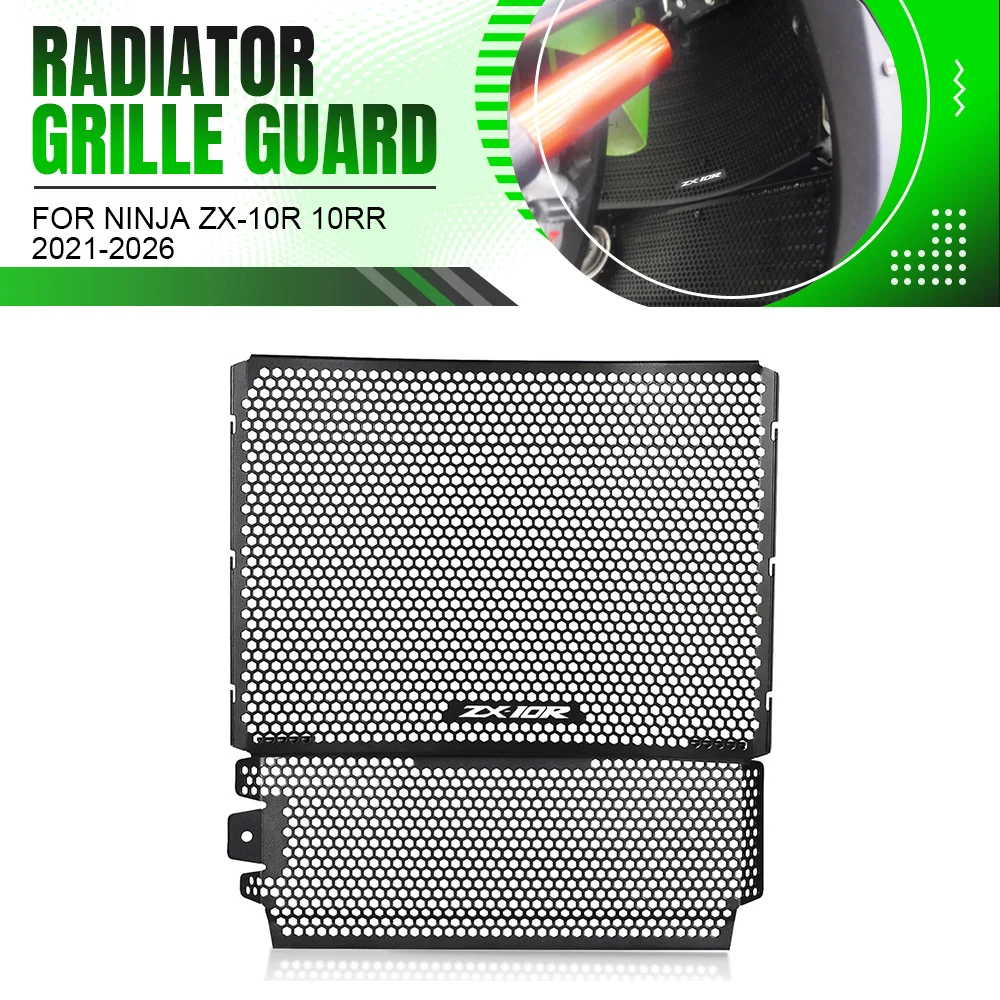 

For Kawasaki Ninja ZX-10R 10RR 2021-2022-2023-2024-2026 Motorcycle Aluminium Radiator Guard Protector Cover Grille Accessories