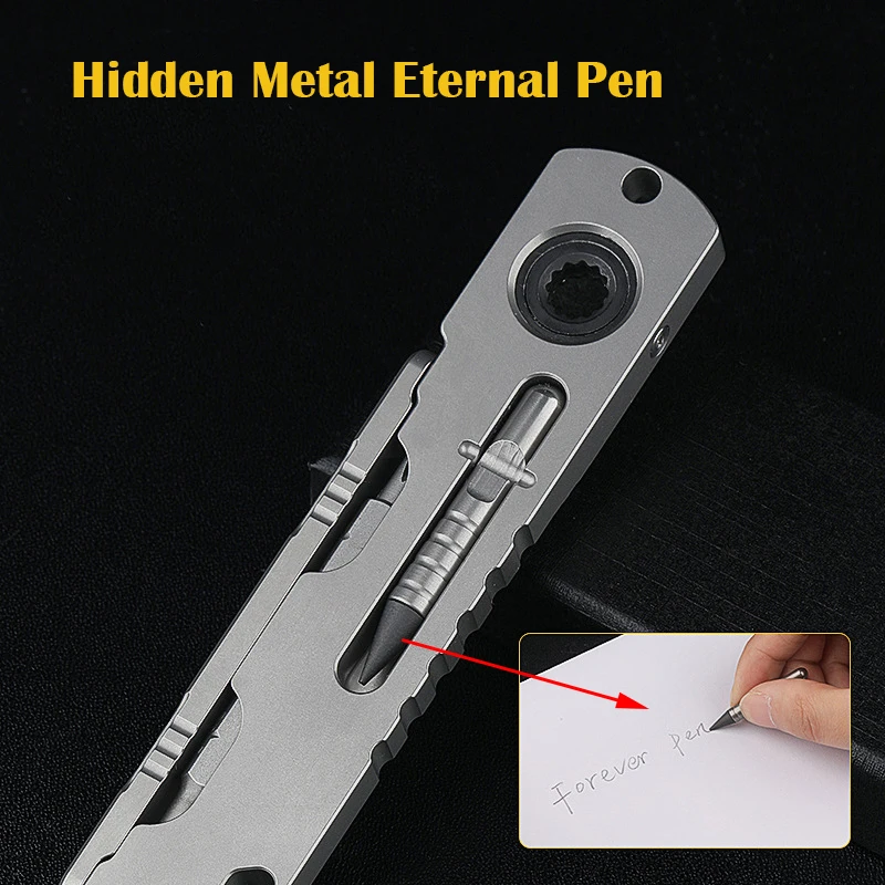 Titanium Alloy 20mm Wrench Crowbar Multi-function Screwdriver Outdoor Camping EDC Tools Wrench Nail Puller Bottle Opener