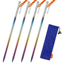 TiTo Rainbow GR5 Titanium Alloy Canopy Tent Peg Wear-resistant and Durable Outdoor Camping Tent Stake Nails Resist Bending