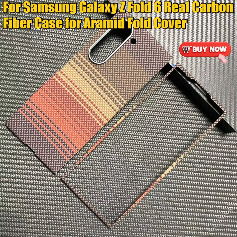 

Новый магнитный чехол для Samsung Galaxy Z Fold 6, чехол из настоящего углеродного волокна, арамидный чехол-накладка для Galaxy Z Fold6