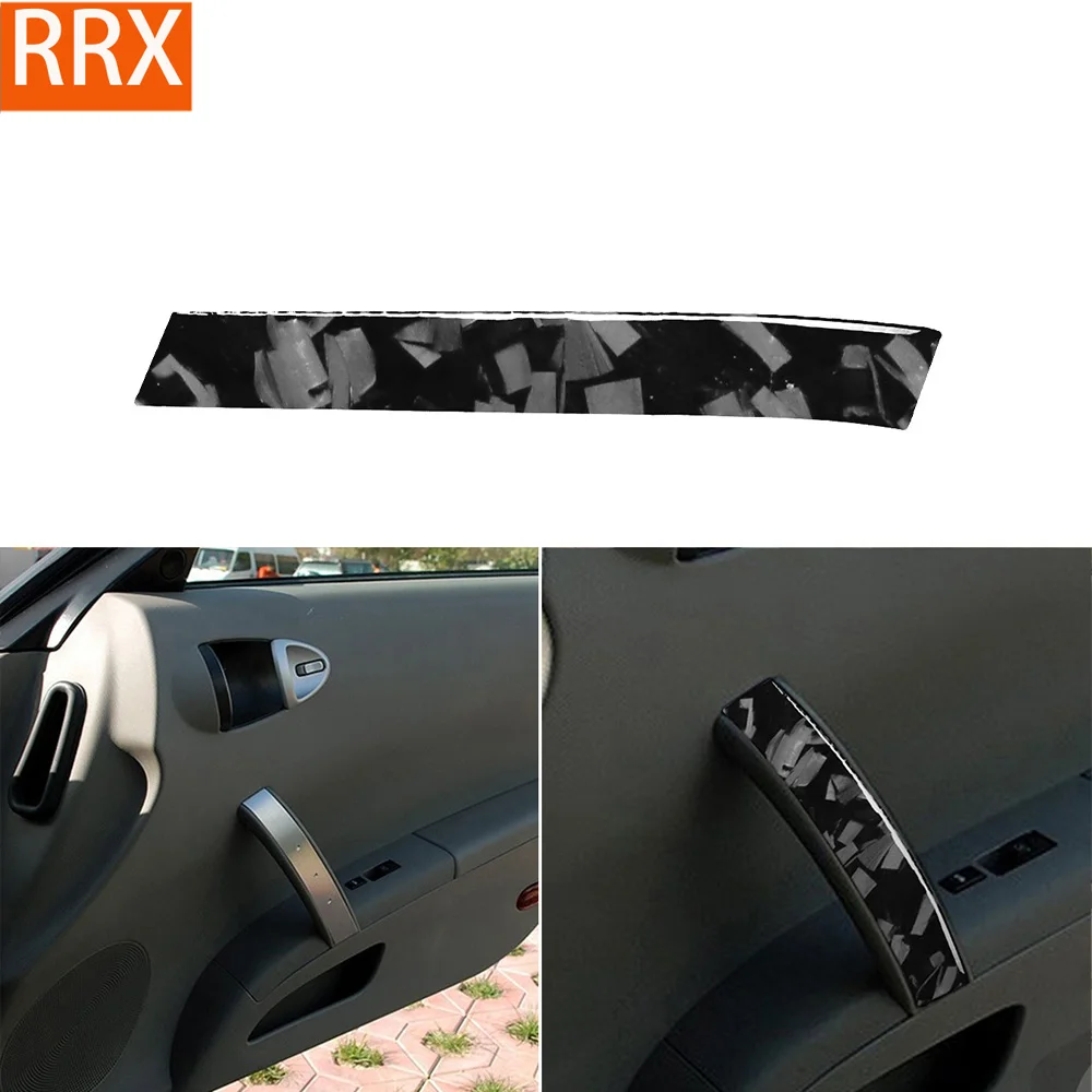 For Nissan 350Z Z33 2003 2004 2005 2006 2007 2008 2009 Door Armrest Strip Forging Carbon Fiber Sticker Car Interior Accessories