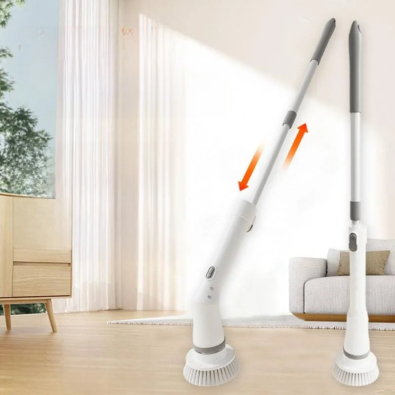 

Беспроводная щетка для уборки с длинной выдвижной ручкой, не требующая наклонов, с автоматическим вращением, для дома и кухни