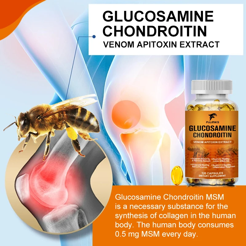 Glucosamine Chondroitin Capsules & MSM Advanced Joint & Cartilage Formula, Supports Healthy Joints, Mobility & Cartilage