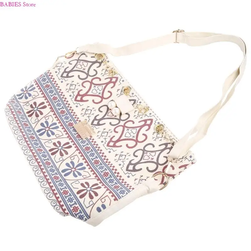 

C9GB Vintage Handbag for Women Girls Drawstring Shoulder Bag Summer Spring Tote Bag
