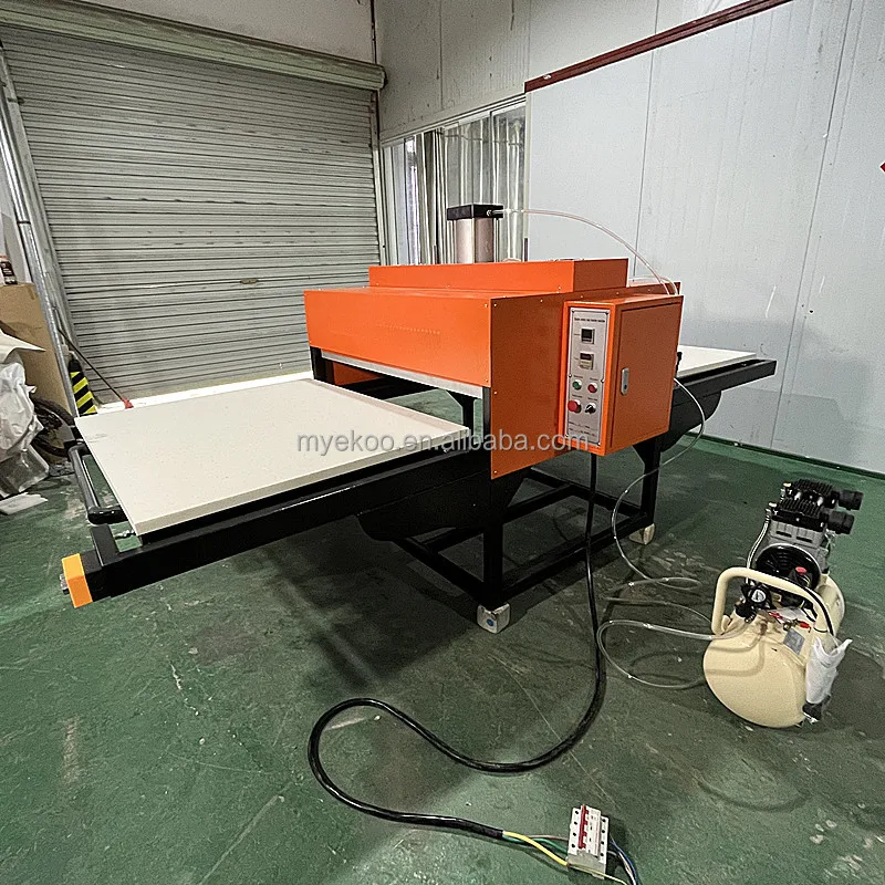 Automatic Flat Ironing Heat Press Machine Pneumatic Double Station For T Shirts Printing Fabric Transfer Bulk Production Use