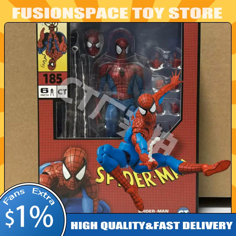 

New CT Toys Spiderman Figure Mafex 185 Miles Morales 2099 Classic Costume Spider-Man Action Figure Anime Mafex185 Figurine Toy
