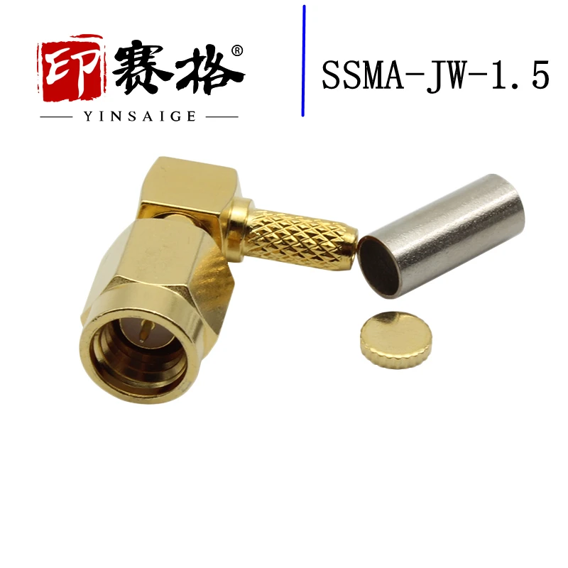 

RF connector SSMA-JW-1.5 coaxial 50 ohm high frequency SSMA bent male connector RG316 cable 50-1.5