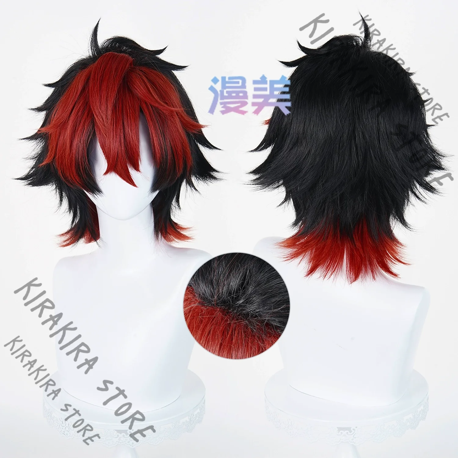

Komano Wig Hallowmas toupee Cosplay Costumes Props Manato Zenless Zone Zero Color Matching Hair Simulated Scalp Hairpiece
