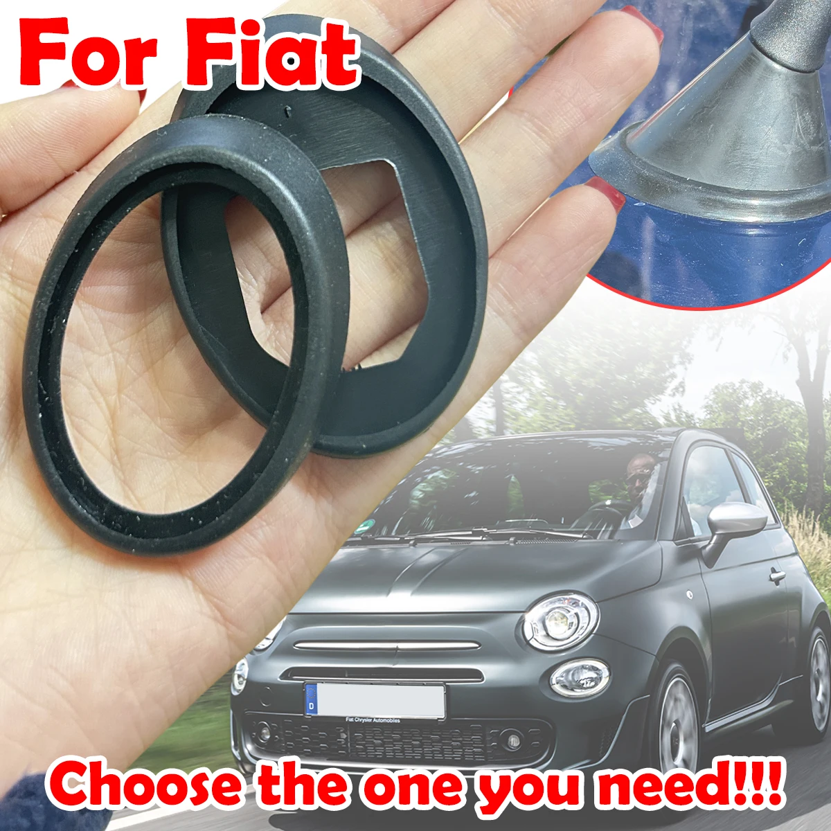 

Car Roof Mast Whip Aerial Antenna Base Seal Rubber Gasket Replacement part For Fiat 500 Brava Croma Grande Linea Panda Stilo
