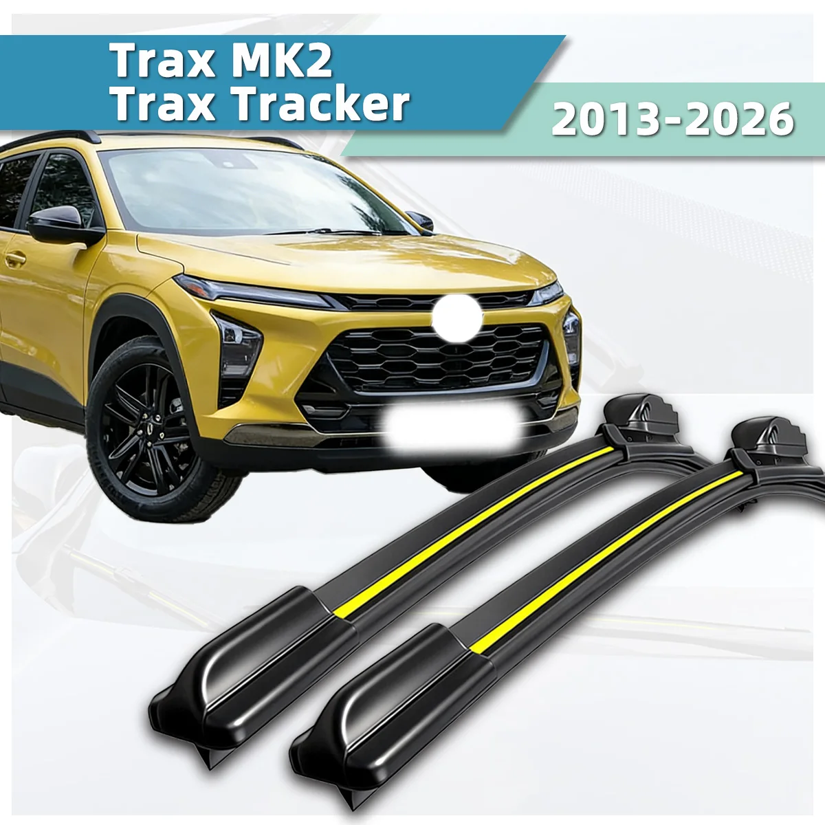 Passend für Chevrolet Trax MK2/Trax Tracker (2013-2026) Wischerblatt Naturkautschukstreifen Knochenlos Geräuscharm Auto Windschutzscheiben Frontscheibenwischer