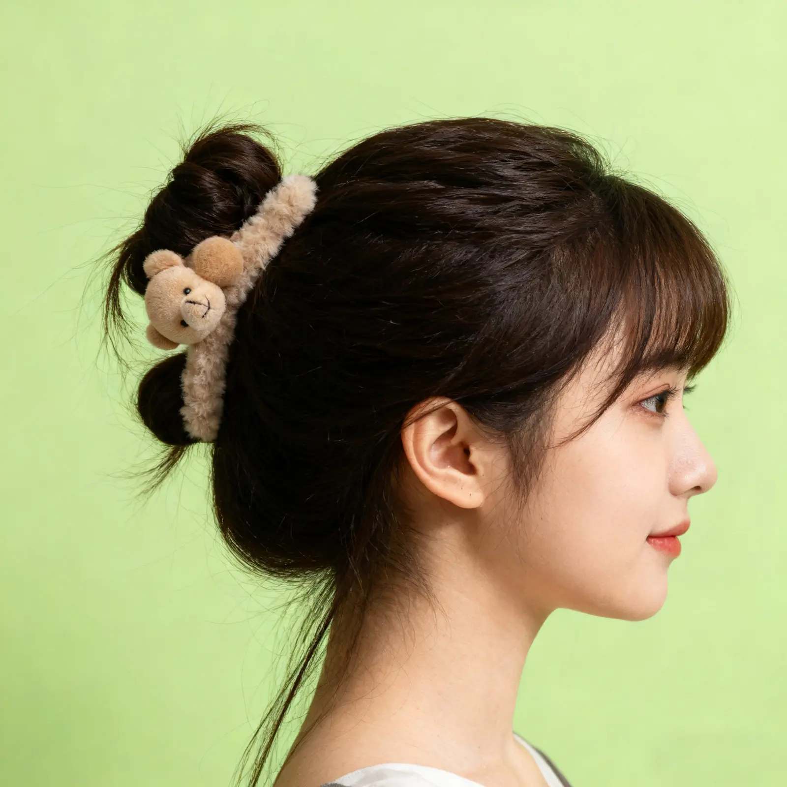 

Набор из 4 заколок для волос с ушками медведя, коричневые, цвета хаки, зимние, нескользящие, мягкие, уютные, декоративные заколки-зажимы для женщин и девочек