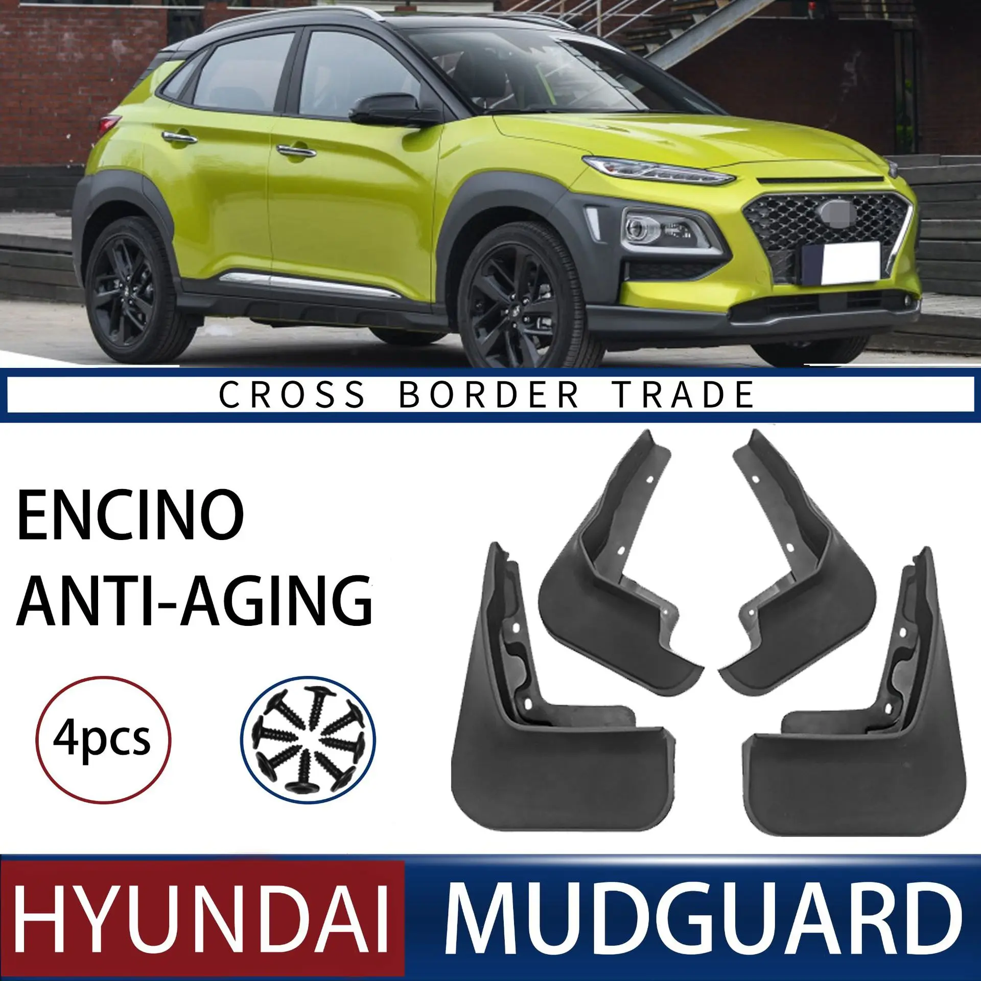 

FOR Hyundai ENCINO Car Molded Mud Flaps Splash Guards Mudguards Front Rear Styling Front Rear Car Accessories