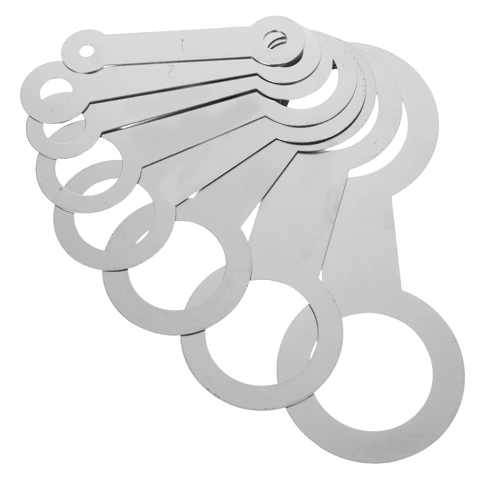 

8Pcs Saxophone Pad Leveling Rings Silver Professional Repair Tool for Sax Flute Clarinet Instrument Pads Saxophone Leveling Tool