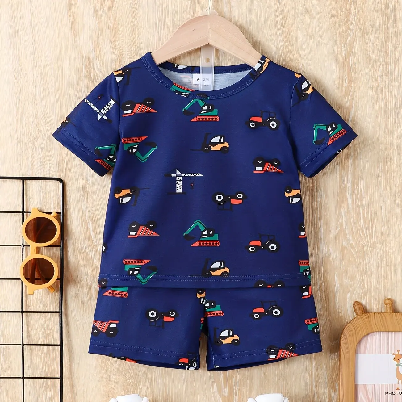 2-Piece Summer Cute Baby Boy Casual Short-sleeved Shorts Outdoor Sports Set Comfortable Breathable Baby Set