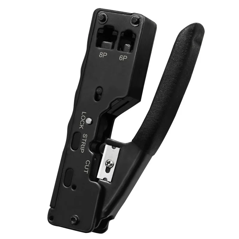 

Плоскогубцы для обжима интерфейса 6P 8P, зажим для кабеля, зажим для телефонной линии, плоскогубцы, сетевой инструмент с перфорированной кристальной головкой