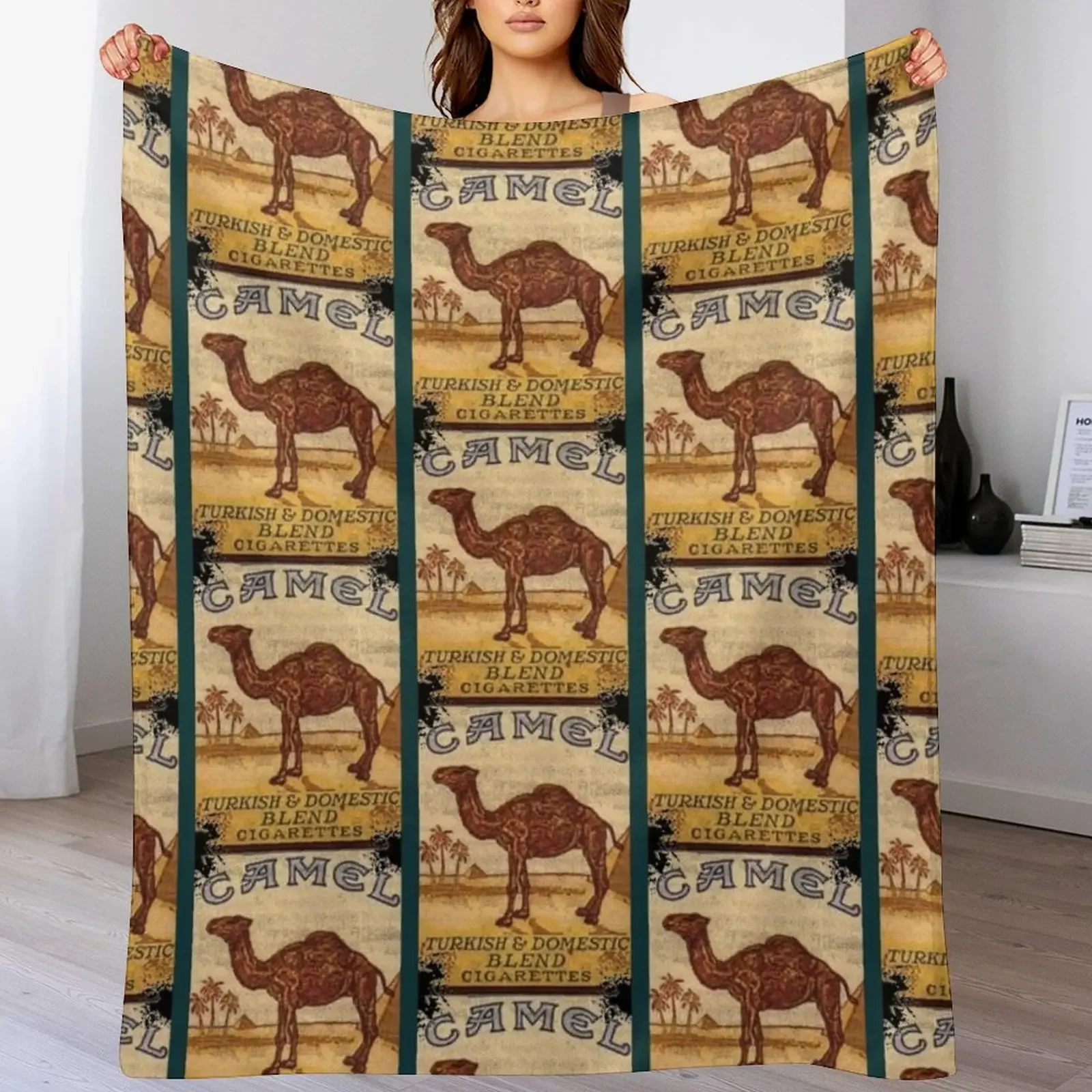 

Camel Cigarettes Throw Blanket Warm Plush Fuzzy Blanket for Living Room
