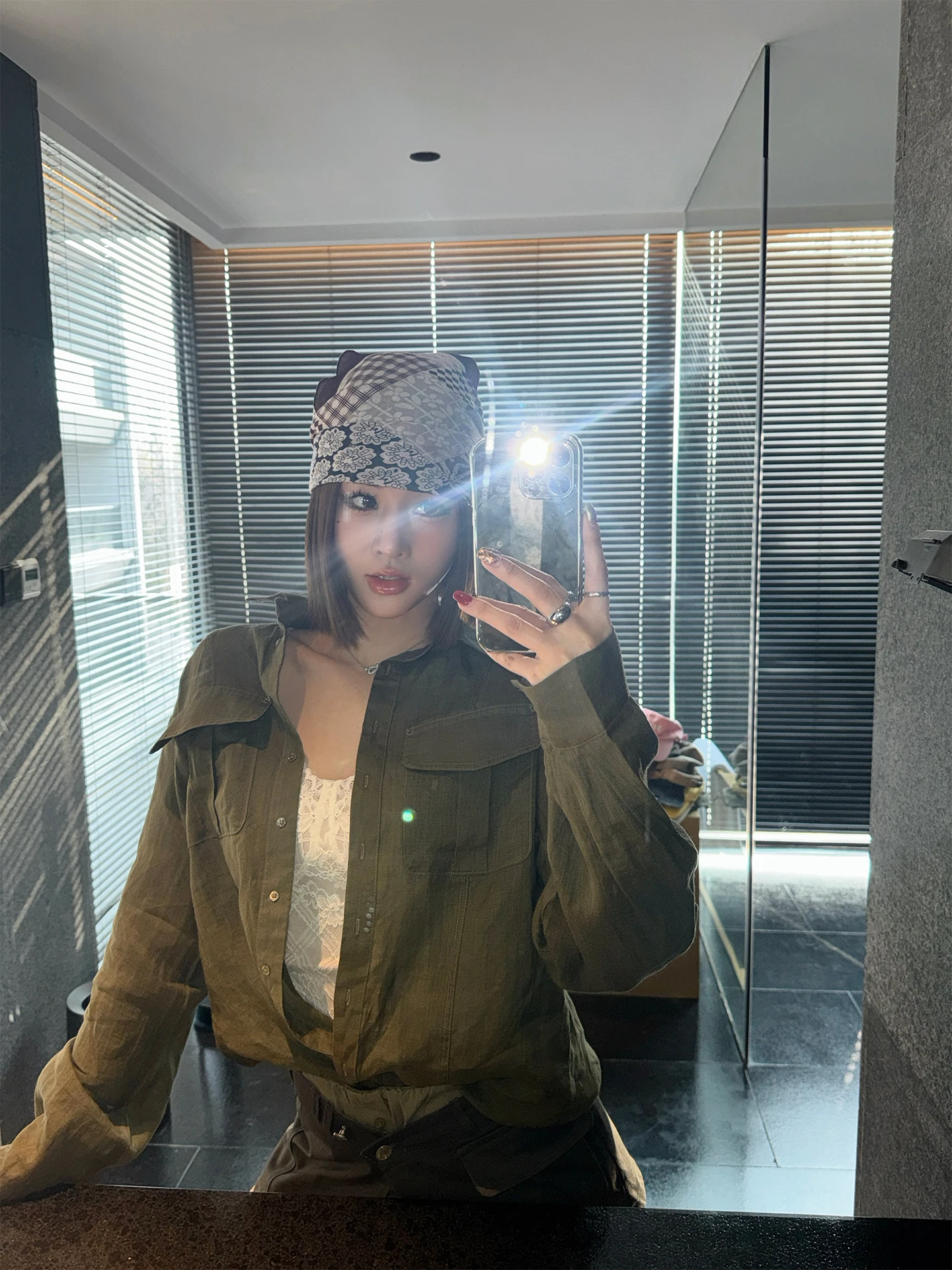 

ANA PHORA Korean Style Long Sleeve Silk Lyocell Casual Summer New Fashionable All-Match Sunscreen Shirt Women's Open Cardigan