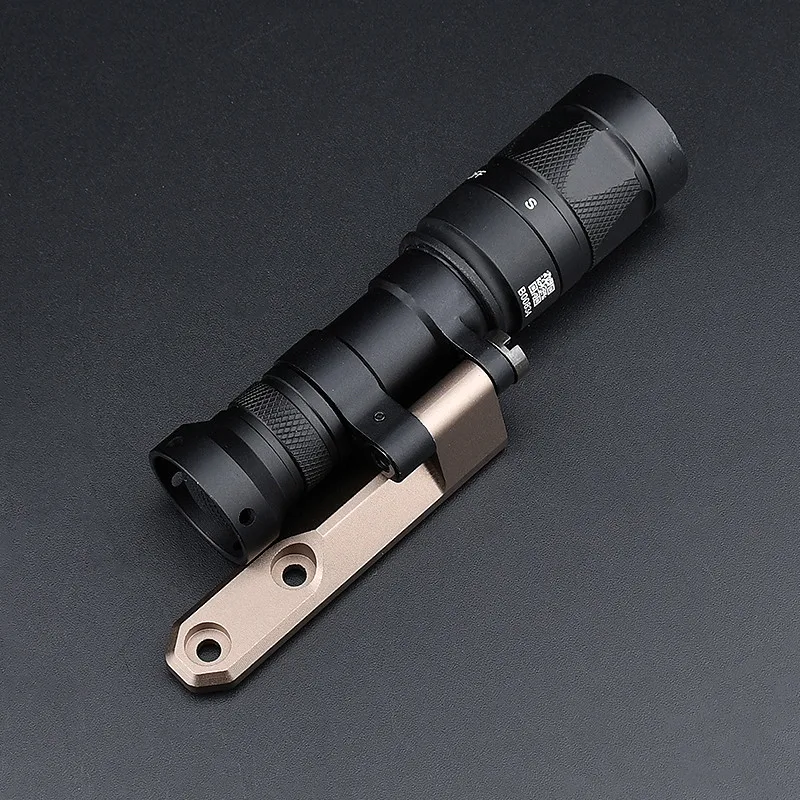 WDASN M340/M640 Flashlight Base Fit M-lok/Keymod Rail Tactical Light Equipment M340 M640 Flashlight Mount Base Airsoft Parts