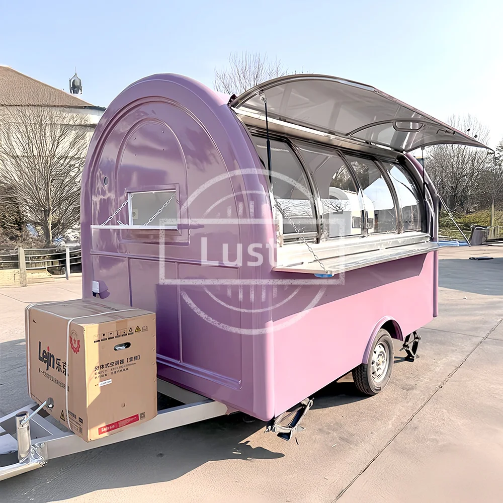 

Off-Road Mobile Food Truck Ice Cream Taco Sweet Corn Camper Box Trailer for Entrepreneurs Fast Food Shop