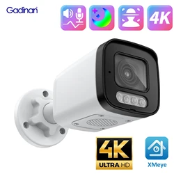 Gadinan AI Face Detection 8MP 4K IP Camera 5MP 4MP Color Night Vision H.265AI POE Two-Way Audio CCTV Security Camera Xmeye