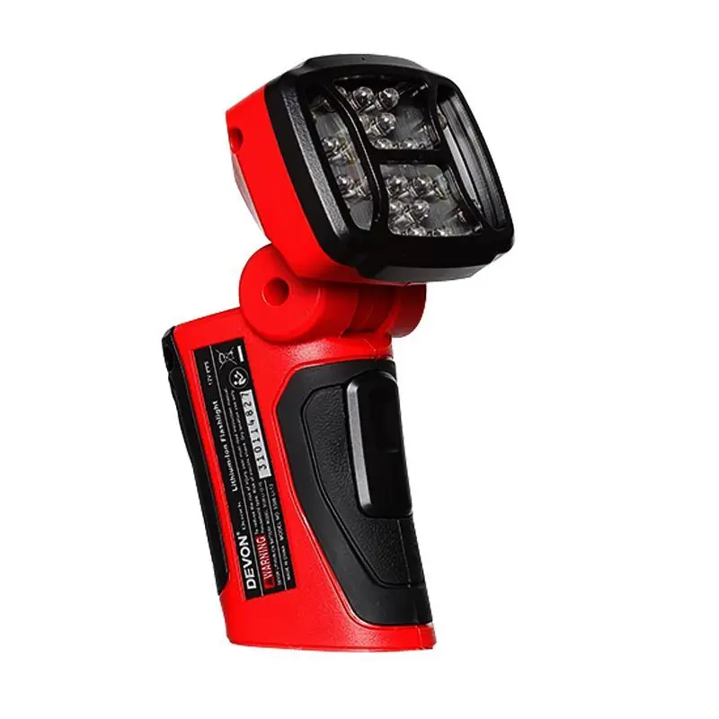 DEVON 5506 Baterai Lithium 12V Senter Multifungsi Lampu Kerja LED Portabel Luar Ruangan Lampu Perbaikan Tanpa Baterai dan Pengisi Daya