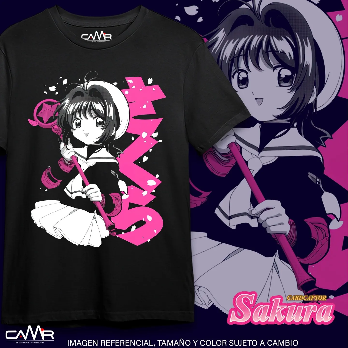 Sakura Card Captors T-Shir Cute Kero 90s Anime Shirt All Size