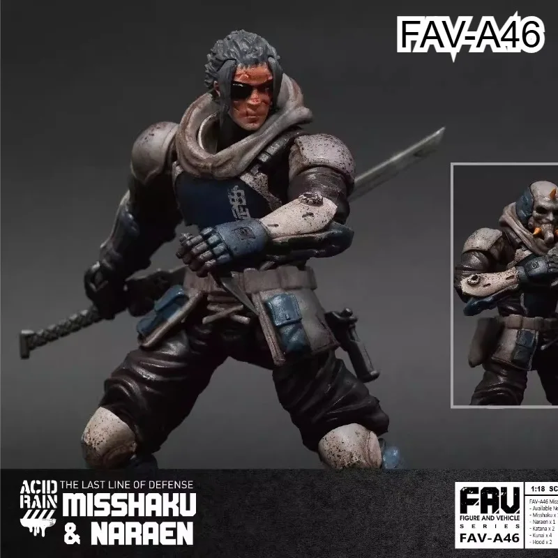 

In Stock Original Acid Rain War Yamato Force FAV A46 Misshaku A47 Norinu Soldier 3.75 Inches 1/18 Toy Collection Gift