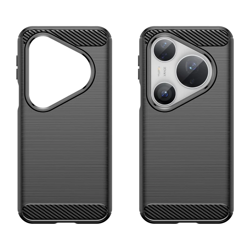 สําหรับ Huawei Pura 80 Ultra Case Huawei Pura 80 Ultra Capas กันกระแทกกลับนุ่ม TPU คาร์บอนไฟเบอร์ Fundas Huawei Pura 80 Ultra