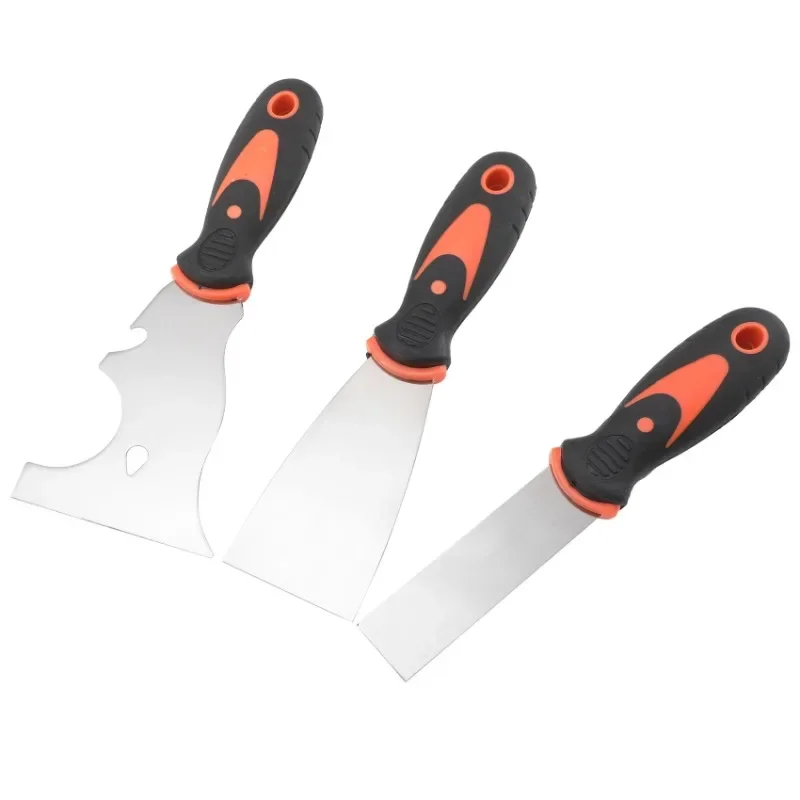 

Rust steel putty knife, two-color handle shovel, wooden handle putty knife, mirror shovel