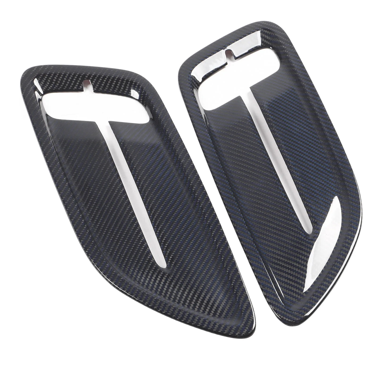 

2 Pcs Engine Hood Air Vent Cover Carbon Fiber - Front Bonnet Air Outlet Cover Replacement for Kia Stinger 2018-2023