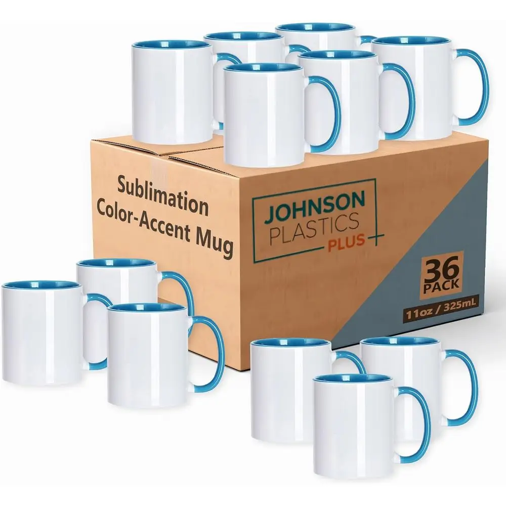 

Кружки для сублимации JPPlus 11oz с цветными ручками и цветным внутренним покрытием | Кружки для сублимации, оптовые партии или индивидуальный дизайн и брендирование | Белый
