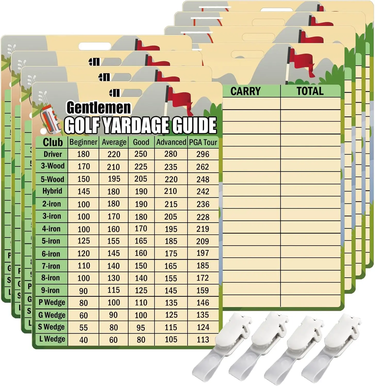 4 шт., карта для гольфа