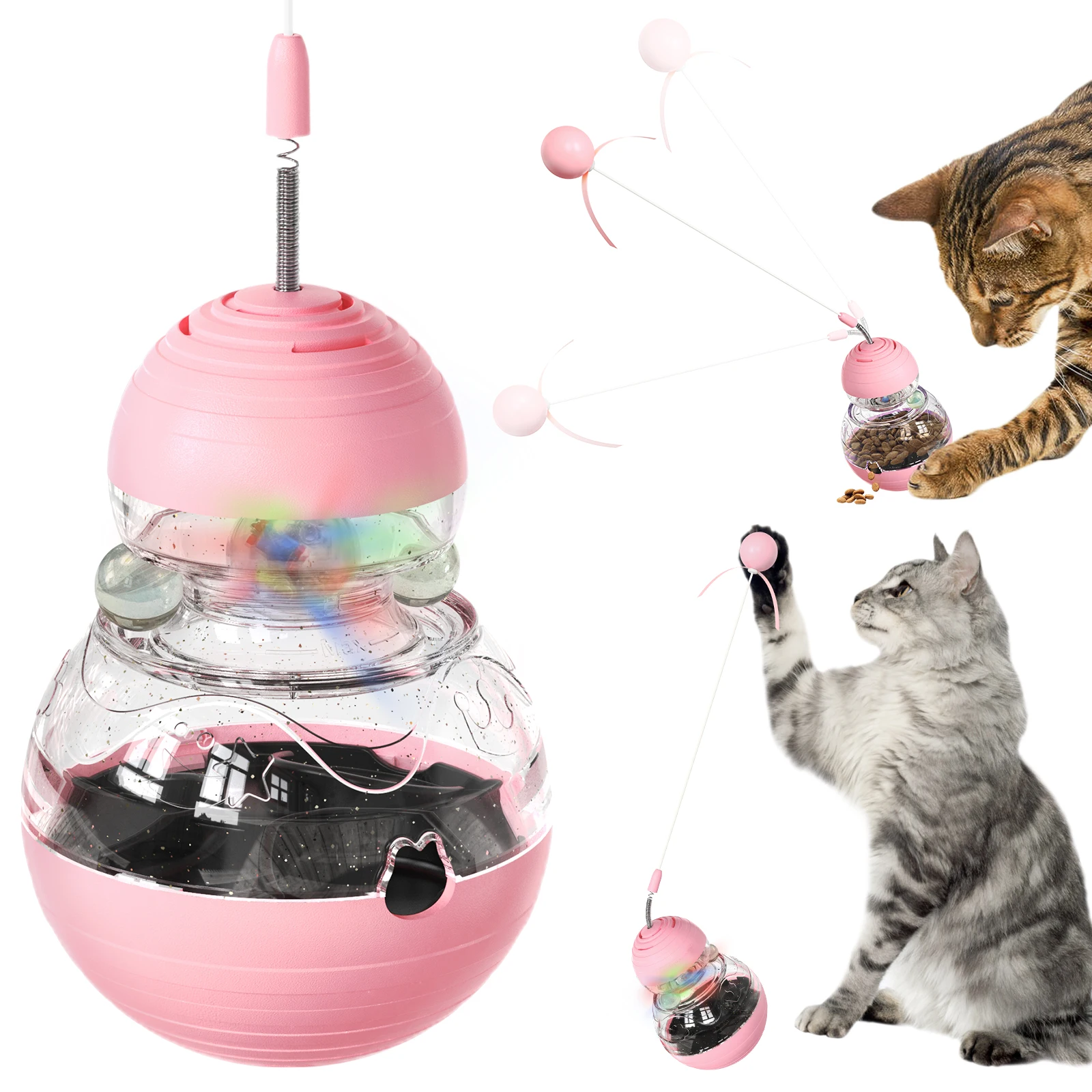 

New Best-selling Pet Supplies，Treasure Non-tipping Gourd Cat Toy，An interactive Cat Self-EntertainmenTreat Dispensert