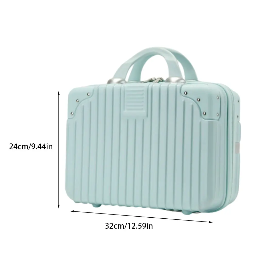 14 inch Mini Luggage Cosmetic Box Hand Luggage Organizer Makeup Case Small Travel Suitcase Password Box Boarding Case