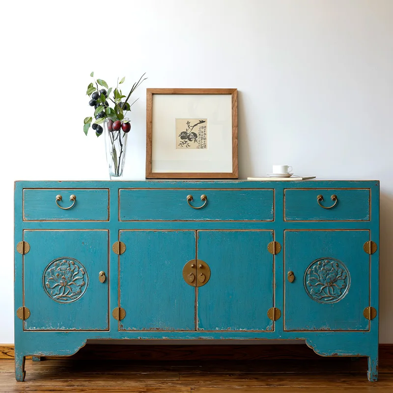 Sideboard  Solid Wood Vintage Distressed Kitchen Entrance Living Room