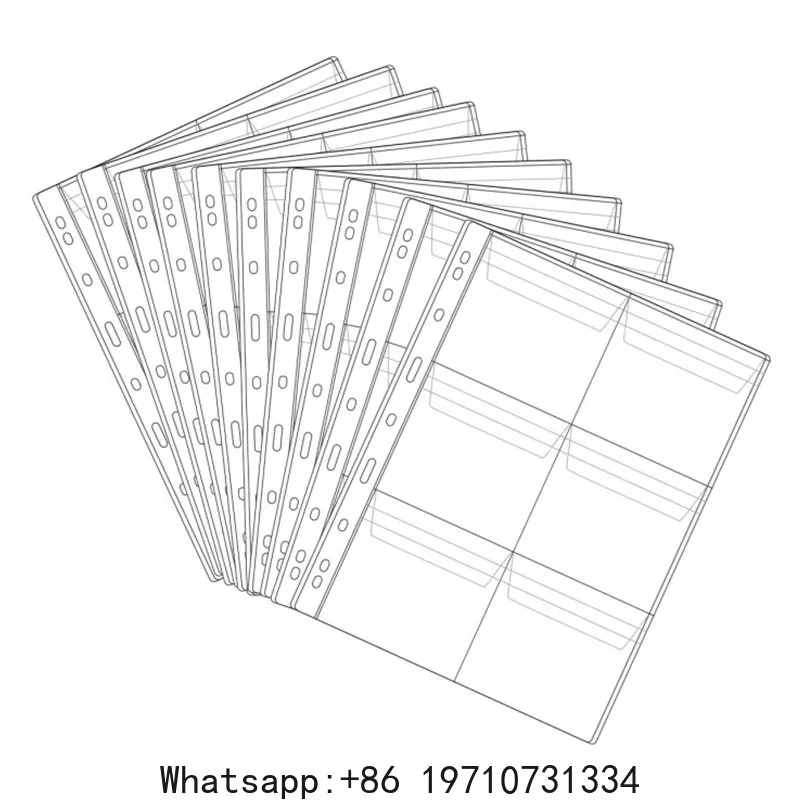 10PCS Album for Coins Albums 12/20/30/42 Pocket Coins Collection PVC Transparent Inside Pages  Coins Loose Leaf Organizer Bag