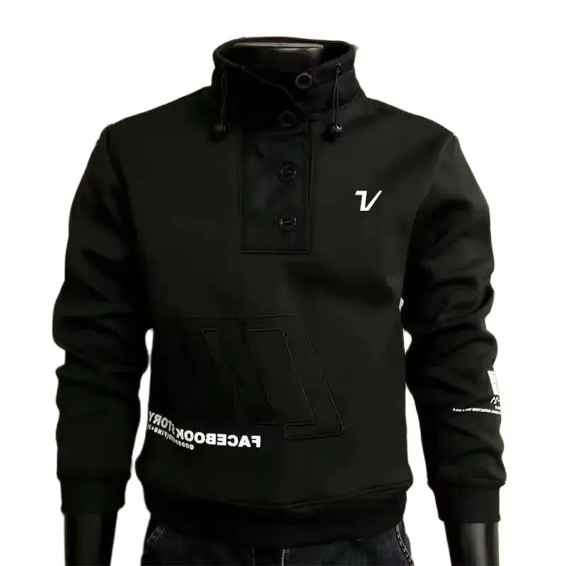 골νμ©ν Fashion Casual Stand Collar Long Sleeves Autumn Golf Wear Men 2024 Korean Golf Tee New Cultivate Oneself Men Luxury T-shirt