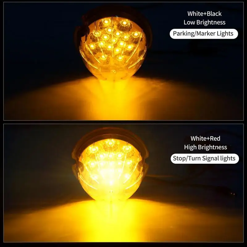 أضواء البطيخ لشبه شاحنة 17 Led وظيفة مزدوجة أضواء البطيخ مصباح واضح مقاوم للماء تصميم الجهد المنخفض للسيارة الجانبية
