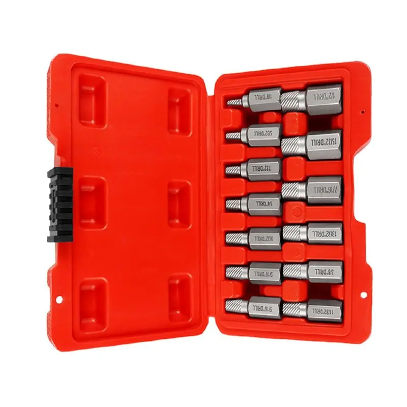 【HOUSEHOLD GOODS】Easy Out Drill Bits For Damaged Screws And Broken Bolts- 13Pcs Screw Extractor Set Included