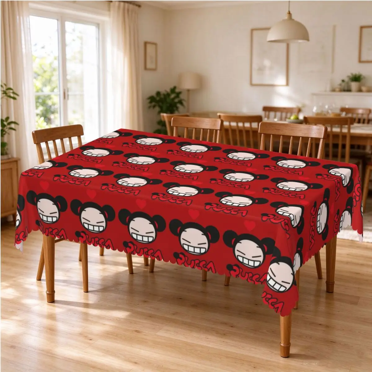 Pucca Anime Tablecloth Restaurant Kitchen Rectangular Tablecloth Festival Decorations Tablecloth Outdoor Dining Table Cover