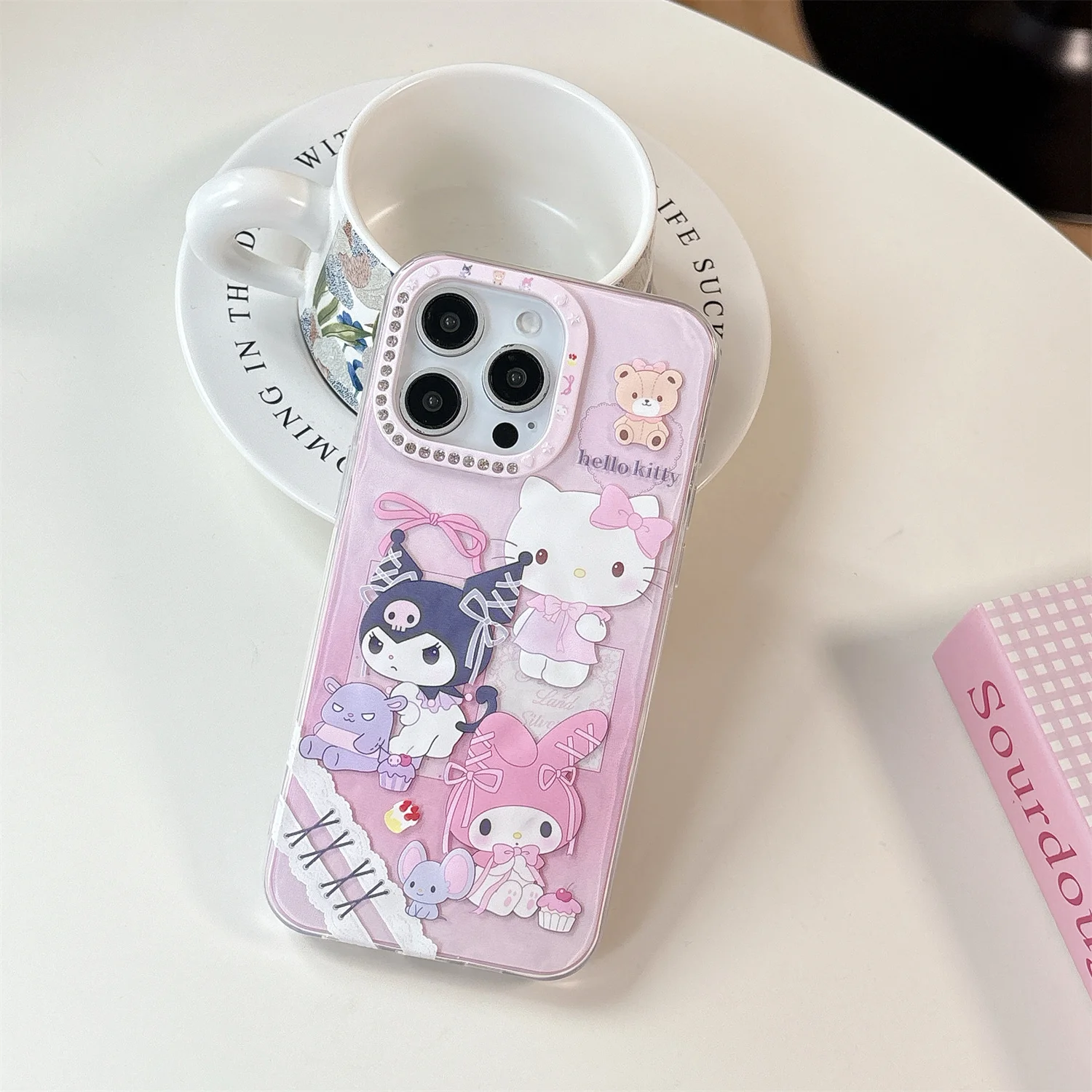 

Individualistic Girl All-Edge Protective Case Pretty Pinkish Sanrio For Hello Kitty Melody Kuromi For iPhone16 14 15 Pro Max