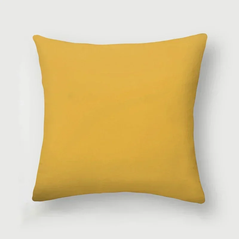 غطاء وسادة أريكة بوليستر أحادي اللون ، غطاء وسادة خصر بسيط ، برتقالي وأزرق دافئ ، غرفة معيشة وغرفة نوم ، ديكور منزلي #6