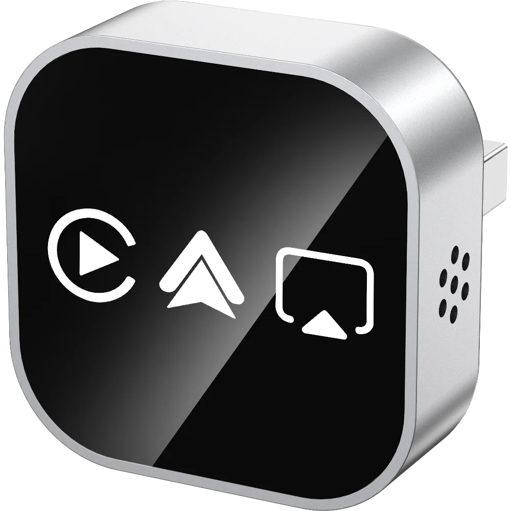 4 in1 Wireless CarPlay/Android Auto/MirrorLink Adapter Dual-Band WiFi Bluetooth Plug Play Smart Box for Wired CarPlay Cars