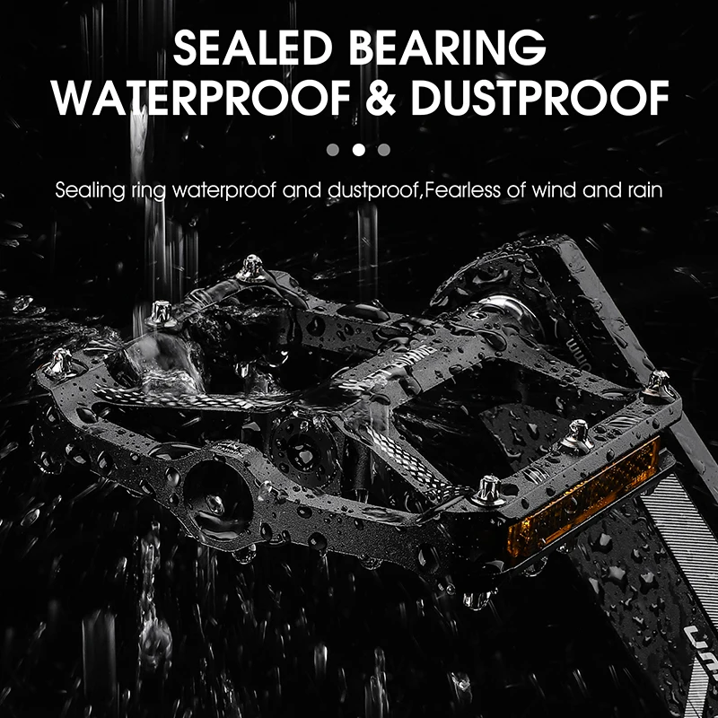 West biking pedal de bicicleta reflexivo com 3 rolamentos, liga de alumínio, antiderrapante, mtb, estrada, acessórios de ciclismo